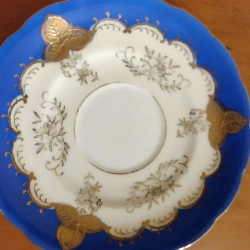 Lot of 2 Vintage Saucers with Gold Trim